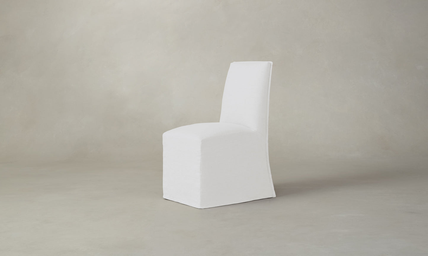 The Beacon Dining Chair - Performance Linen Weave Pure White