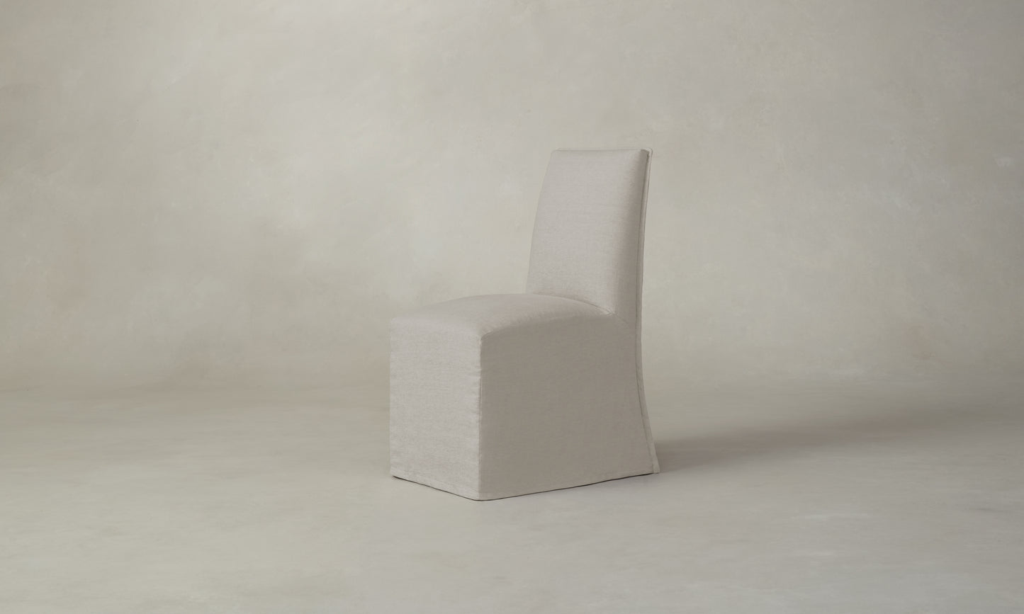 The Beacon Dining Chair - Performance Textured Linen Flax