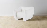 The Bond Chair - Performance Linen Weave Pure White