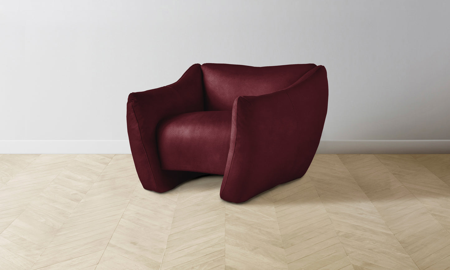 The Bond Chair - Performance Velvet Merlot