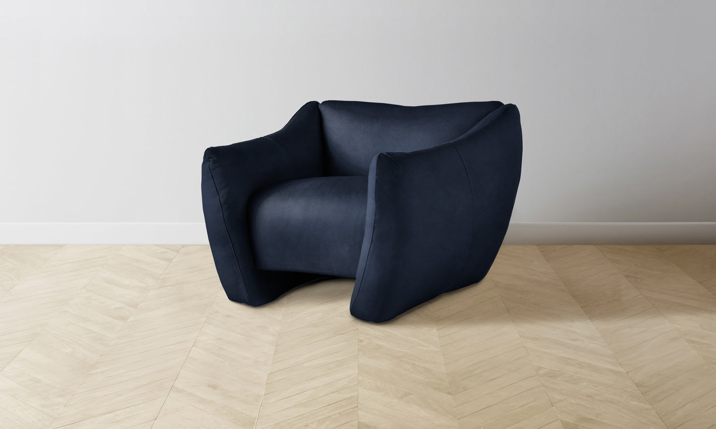 The Bond Chair - Performance Velvet Midnight