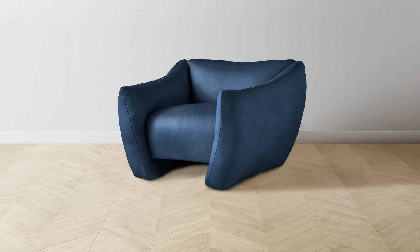 The Bond Chair - Performance Velvet Sapphire