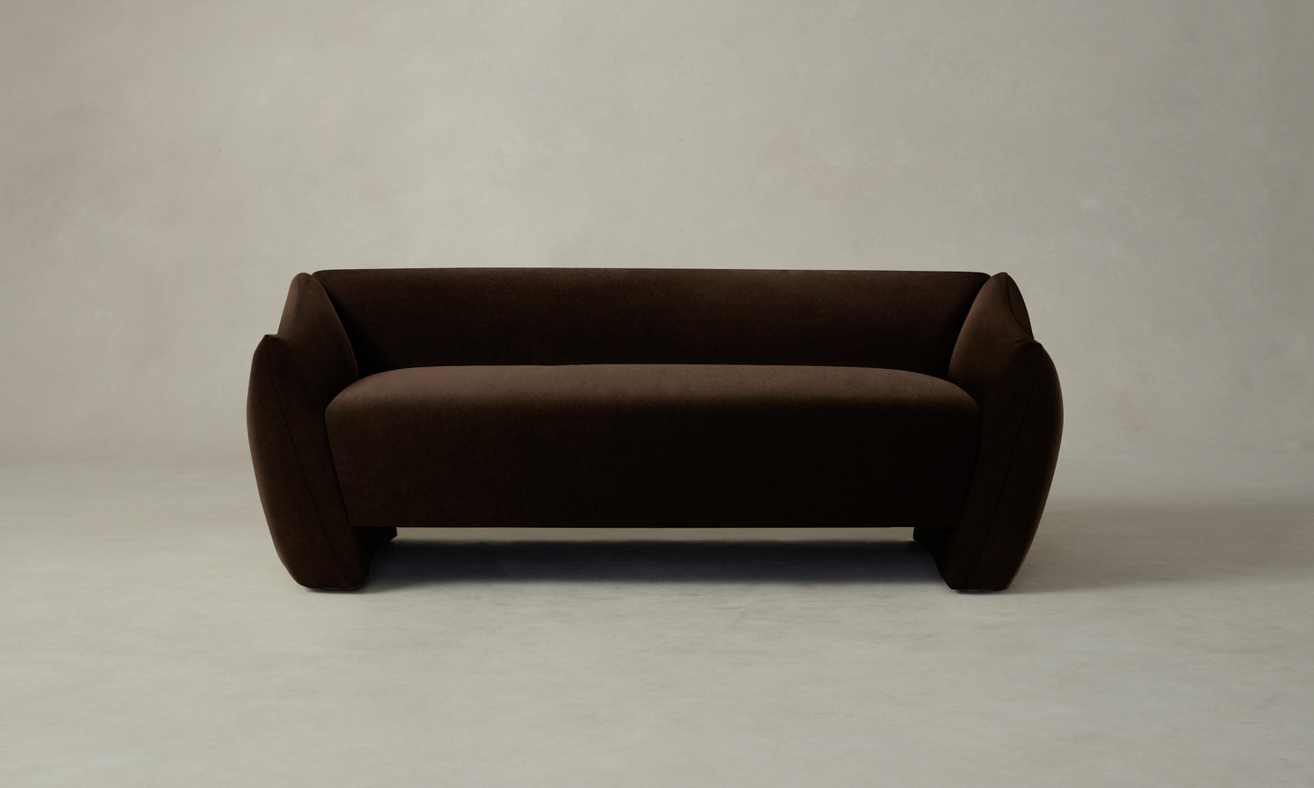 The Bond Settee - Mohair Chocolate