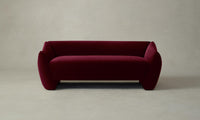 The Bond Settee - Mohair Crimson