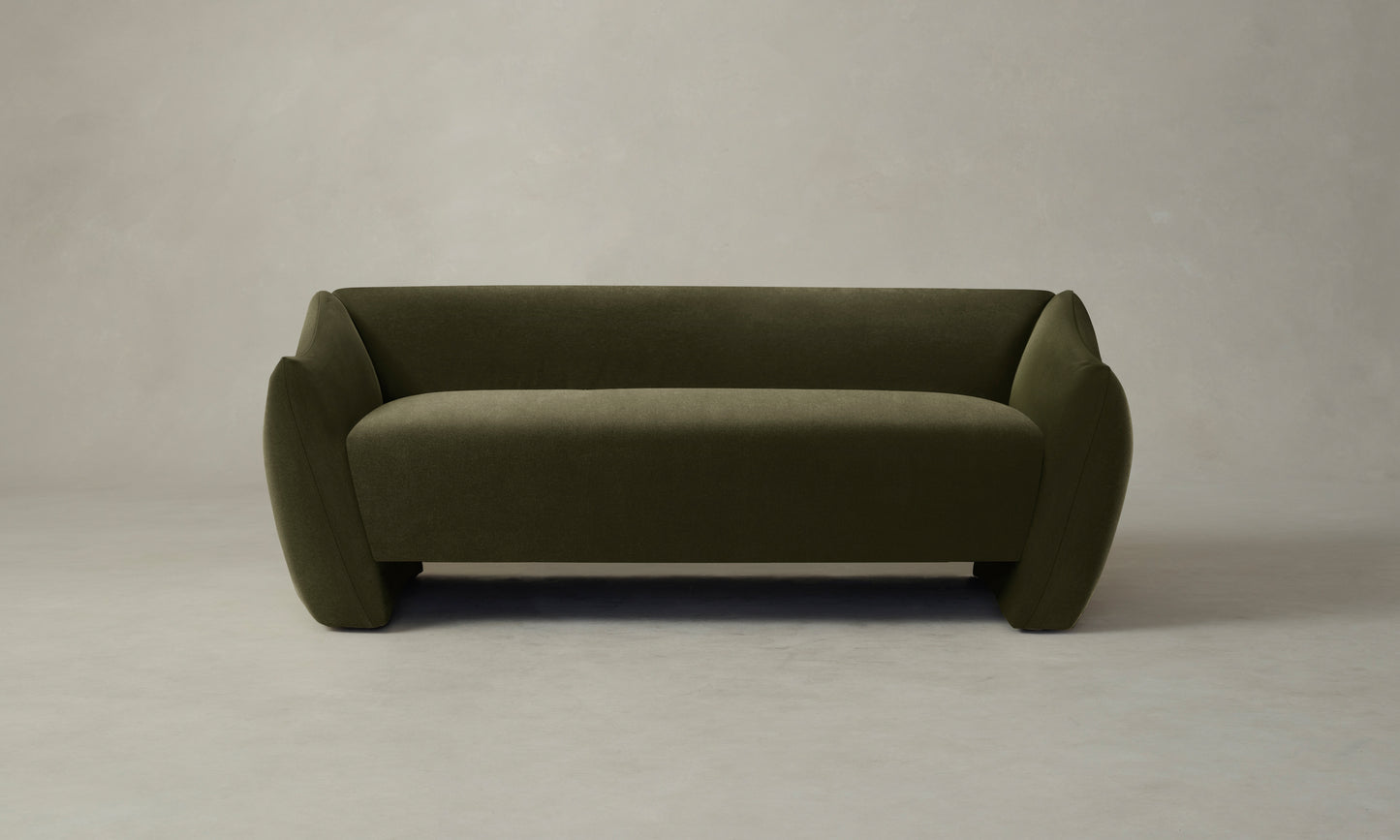 The Bond Settee - Mohair Moss