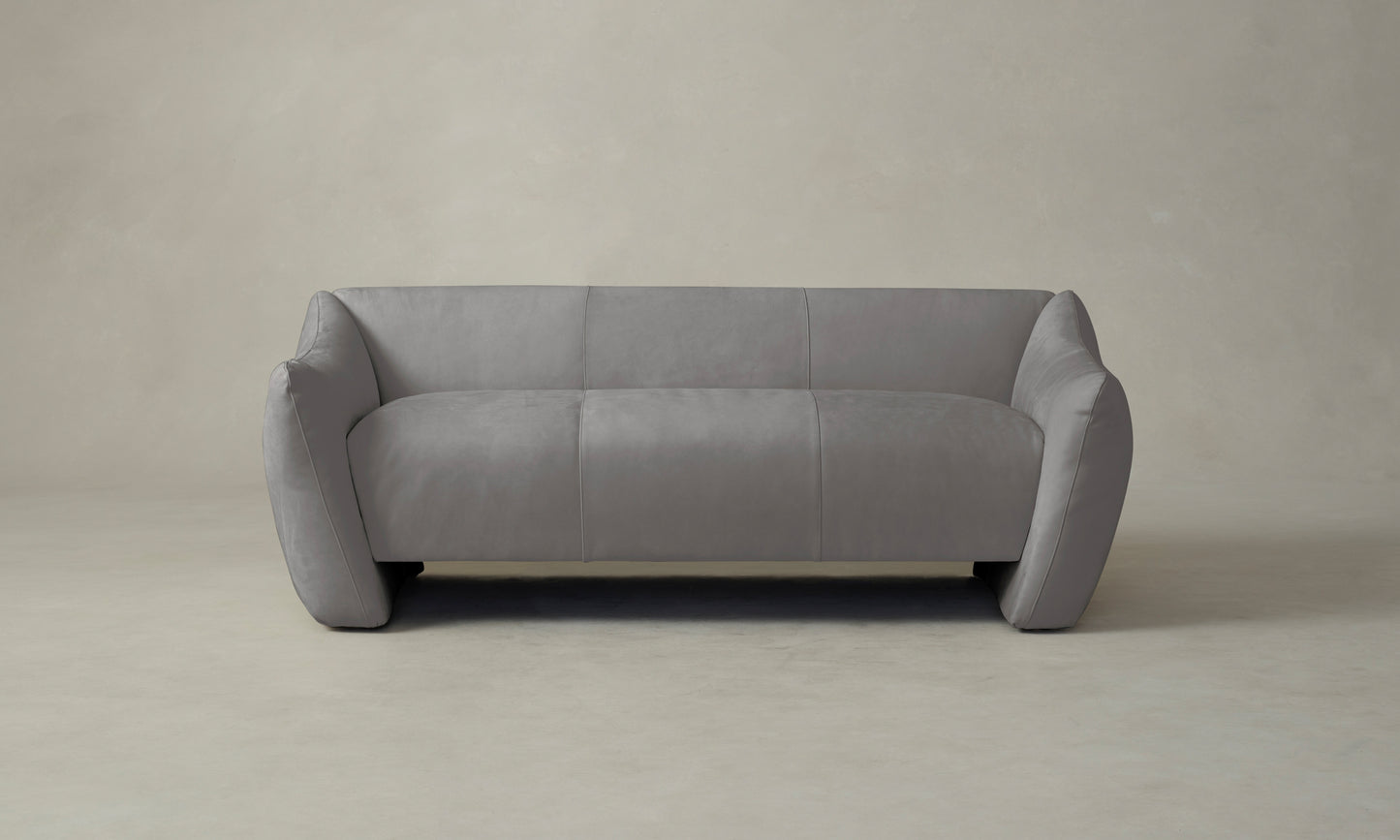 The Bond Settee - Nubuck Leather Asphalt