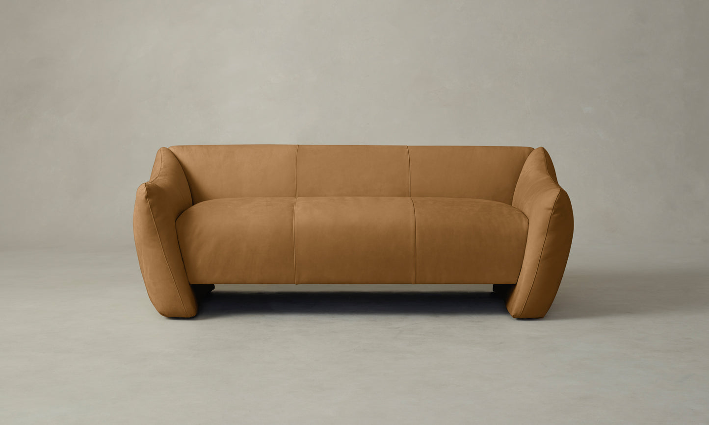 The Bond Settee - Nubuck Leather Saddle