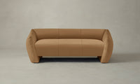 The Bond Settee - Pebbled Leather Latte