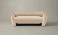 The Bond Settee - Pebbled Leather Stone