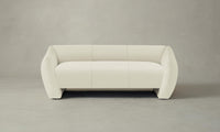 The Bond Settee - Pebbled Leather Swan