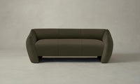 The Bond Settee - Pebbled Leather Truffle