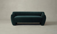 The Bond Settee - Performance Velvet Emerald