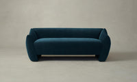 The Bond Settee - Performance Velvet Lagoon