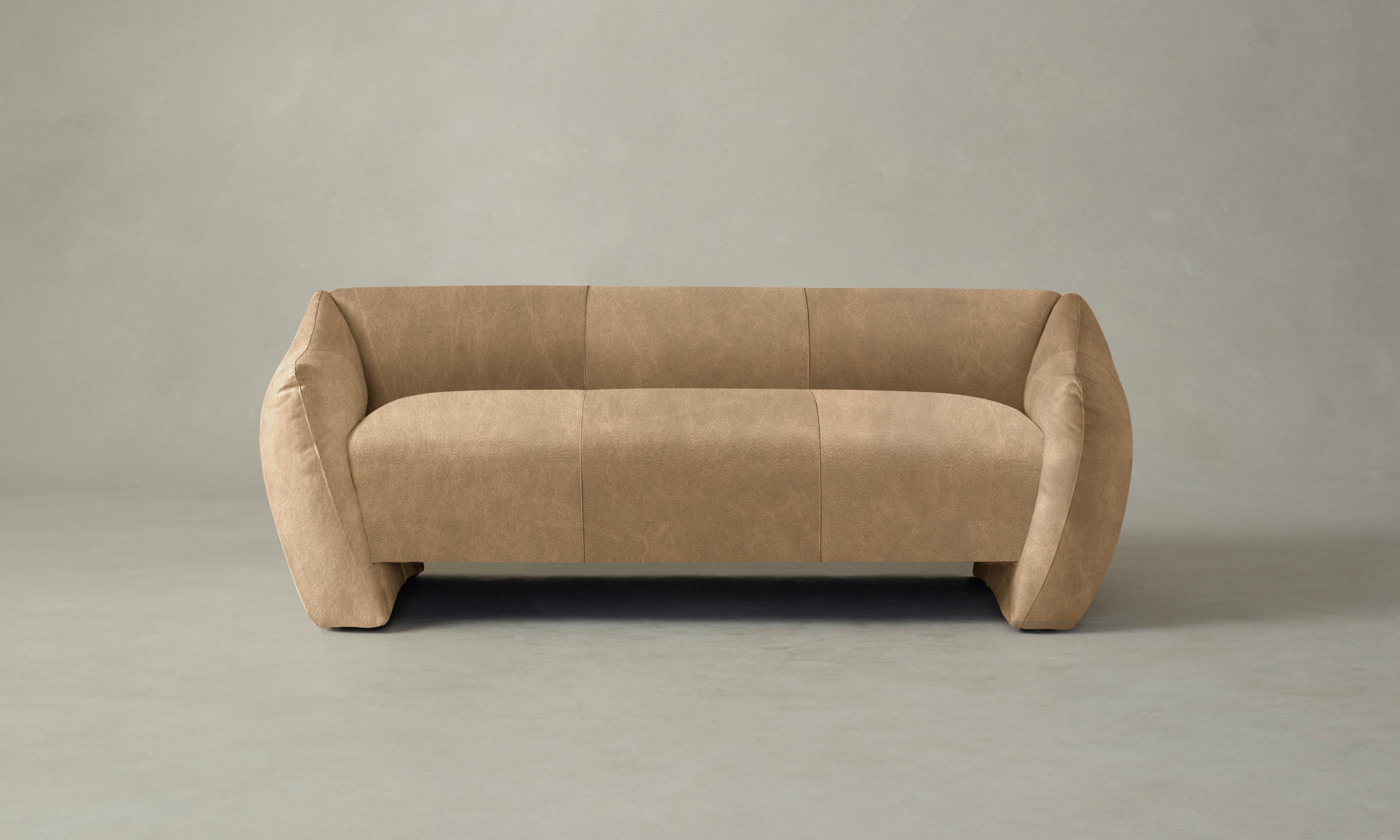 The Bond Settee - Tuscan Leather Camel – Maiden Home