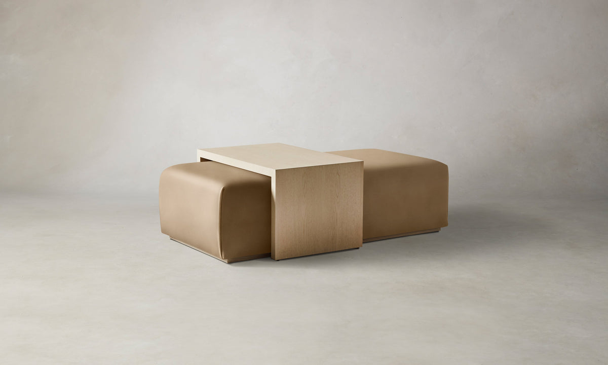 The Bowery Ottoman - Costa Leather Ridge