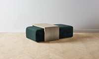 The Bowery Ottoman - Performance Velvet Emerald