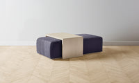 The Bowery Ottoman - Performance Velvet Flannel