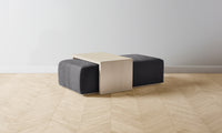 The Bowery Ottoman - Performance Velvet Slate