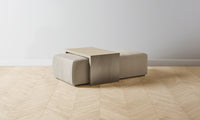 The Bowery Ottoman - Performance Velvet Taupe