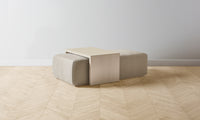 The Bowery Ottoman - Performance Velvet Taupe