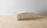 The Bowery Ottoman - Belgian Linen Alder