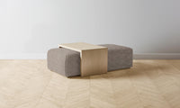 The Bowery Ottoman - Belgian Linen Carob