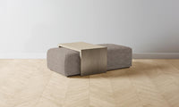 The Bowery Ottoman - Belgian Linen Carob