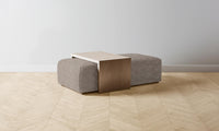 The Bowery Ottoman - Belgian Linen Carob