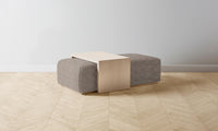 The Bowery Ottoman - Belgian Linen Carob