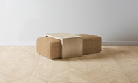 The Bowery Ottoman - Belgian Linen Chai