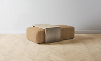 The Bowery Ottoman - Belgian Linen Chai