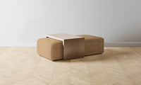 The Bowery Ottoman - Belgian Linen Chai