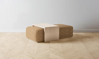 The Bowery Ottoman - Belgian Linen Chai