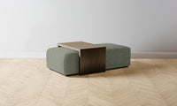 The Bowery Ottoman - Belgian Linen Thyme