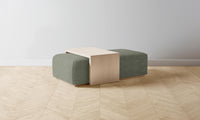 The Bowery Ottoman - Belgian Linen Thyme