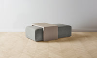 The Bowery Ottoman - Merino Granite