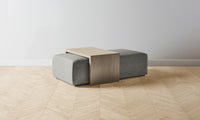 The Bowery Ottoman - Merino Granite