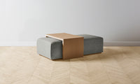 The Bowery Ottoman - Merino Granite