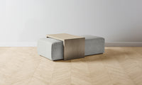 The Bowery Ottoman - Merino Heather Grey