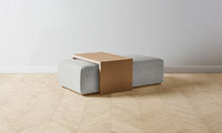 The Bowery Ottoman - Merino Heather Grey