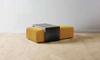 The Bowery Ottoman - Mohair Amber