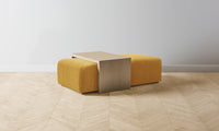 The Bowery Ottoman - Mohair Amber