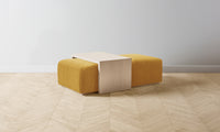 The Bowery Ottoman - Mohair Amber