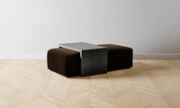 The Bowery Ottoman - Mohair Chocolate