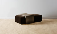 The Bowery Ottoman - Mohair Chocolate