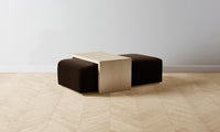 The Bowery Ottoman - Mohair Chocolate