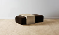 The Bowery Ottoman - Mohair Chocolate