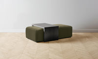 The Bowery Ottoman - Mohair Moss