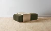 The Bowery Ottoman - Mohair Moss