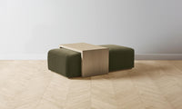 The Bowery Ottoman - Mohair Moss